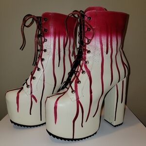 Scream Queen Platform Boots Dolls Kill Size 10